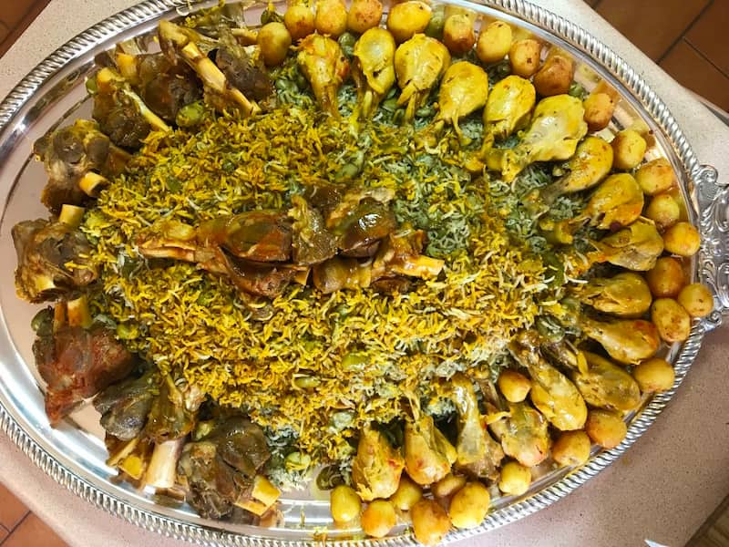 باقالی پلو با ماهیچه